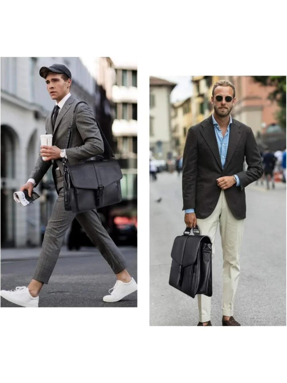 Stylish Leather Briefcase for 15.6
